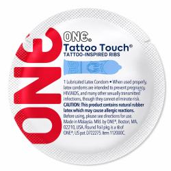 Презерватив ONE Tattoo Touch з малюнками тату, 1 шт Презерватив ONE Tattoo Touch з малюнками тату, 1 шт