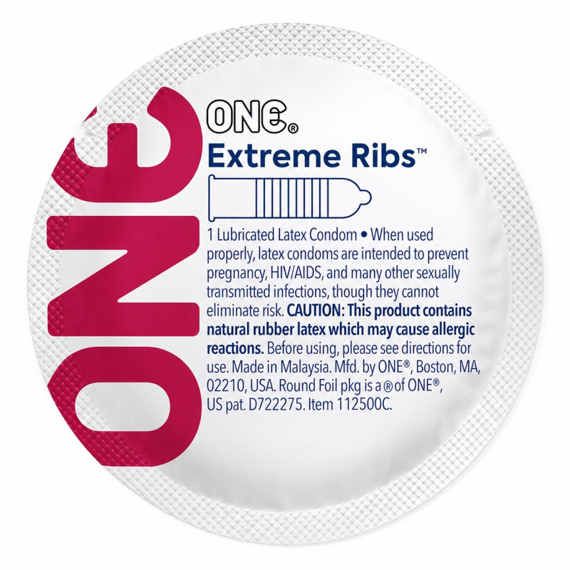 Презерватив ONE Extreme Ribs ребристий, 1 шт
