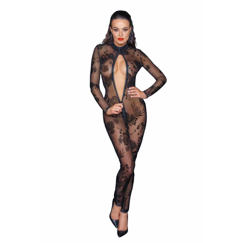 Сітчастий бодистокінг Noir Handmade F237 Long tulle overall, 3XL