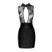 Плаття міні Noir Handmade F241 з спідницею wetlook та сітчастим верхом