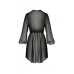 Пеньюар Passion Amberly Peignoir чорний, L/XL, з поясом
