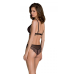 Комплект білизни Passion Amberly Set, бралетт і трусики бразиліана, чорний