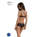 Комплект білизни Passion Drosera Bikini, чорний, бюстгальтер і трусики-кюлоти, L/XL