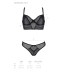 Комплект бюстьє та трусики-танга Passion DROSERA SET black, XXL/XXXL
