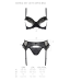 Комплект білизни Passion Kerria Set With Open Bra, чорний