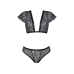 Комплект білизни Passion Leafa Bikini, чорний, S/M