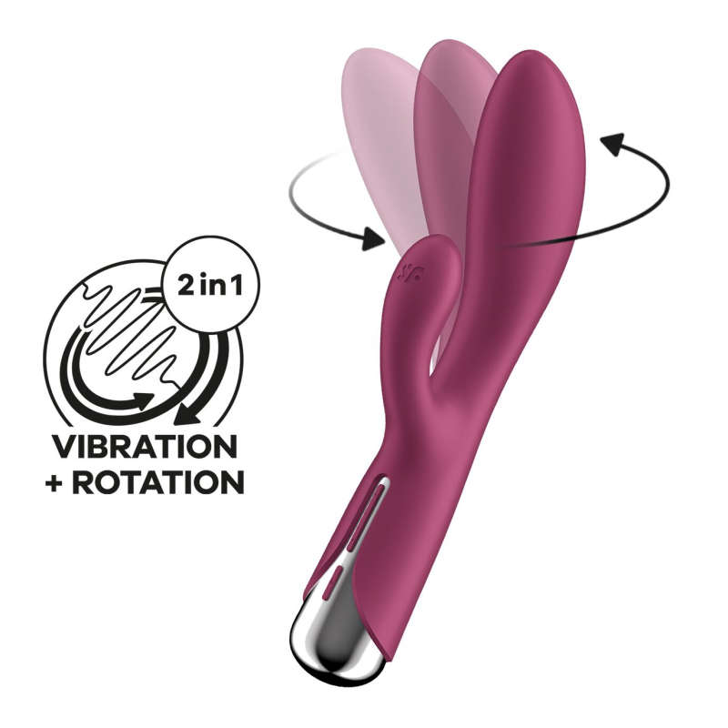 Вібратор-кролик з ротацією Satisfyer Spinning Rabbit 1 Red