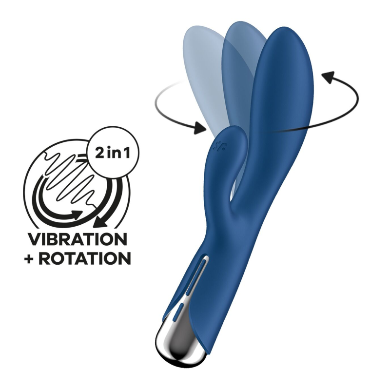 Вібратор-кролик з ротацією Satisfyer Spinning Rabbit 1 Blue
