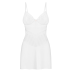 Пеньюар Obsessive Alissium chemise & thong, M/L, з мереживним ліфом та стрингами