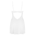 Пеньюар Obsessive Alissium chemise & thong, M/L, з мереживним ліфом та стрингами