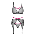 Комплект білизни Obsessive Novenes 3-pcs set, XL/2XL