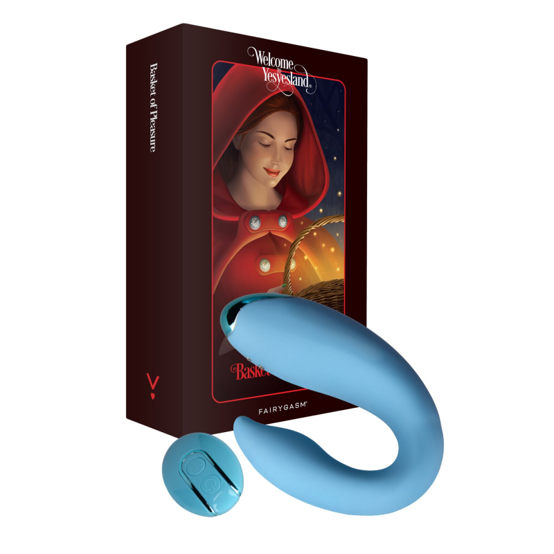 Вібратор для пар FairyGasm PleasureBerry Blue із зарядним кейсом та пультом ДУ