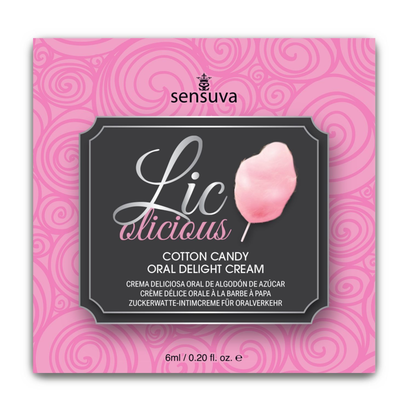 Пробник геля для мінету Sensuva Lic-o-licious Cotton Candy (6 мл)
