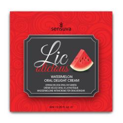 Пробник гелю для мінету Sensuva Lic-o-licious Watermelon (6 мл) Пробник гелю для мінету Sensuva Lic-o-licious Watermelon (6 мл)