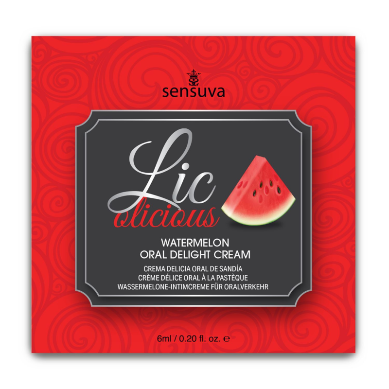 Пробник гелю для мінету Sensuva Lic-o-licious Watermelon (6 мл)