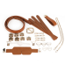 БДСМ-набір LOCKINK Bondage & Restraint Set, коричневий, натуральна шкіра