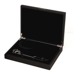 Регульована шльопалка LOCKINK Adjustable Slapper for Impact Play, чорна, натуральна шкіра