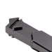 Регульована шльопалка LOCKINK Adjustable Slapper for Impact Play, чорна, натуральна шкіра