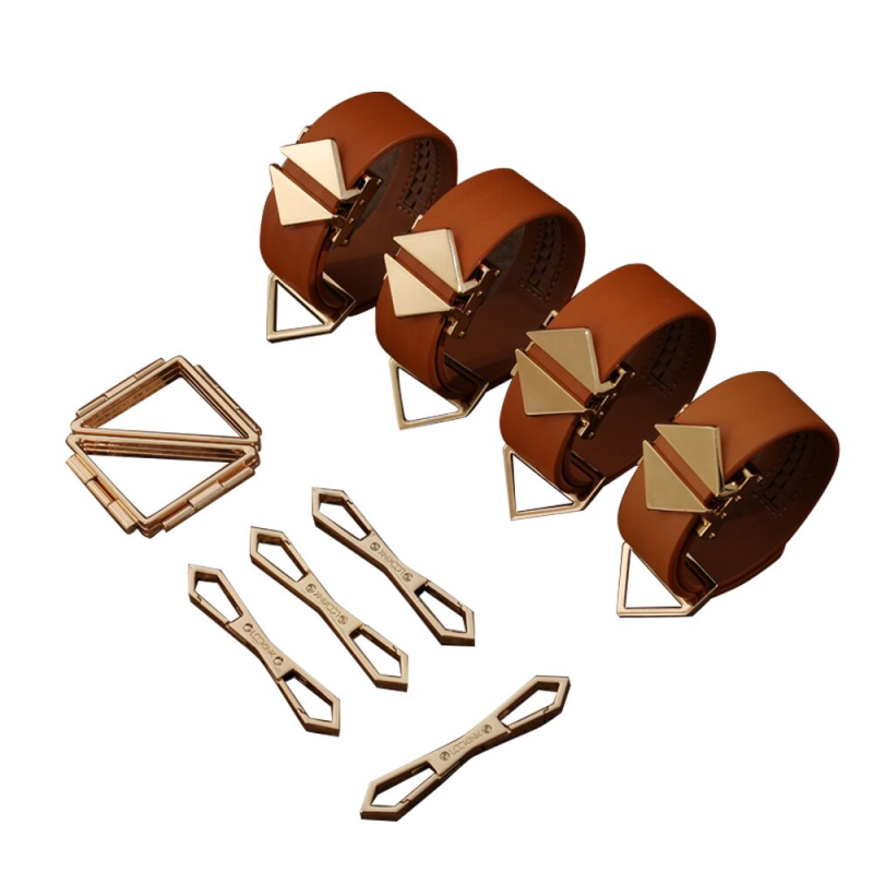 Набір фіксаторів для рук і ніг LOCKINK Hogtie Set, шкіряний, коричневий