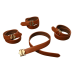Набір фіксаторів для рук і ніг LOCKINK Hogtie Set, шкіряний, коричневий