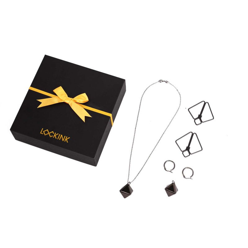 Затискачі для сосків з важким підвісом LOCKINK Nipple Clamps with Heavy Pendant, срібні