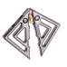 Затискачі для сосків із важким підвісом LOCKINK Adjustable Nipple Clamps with Heavy Pendant, під срібло