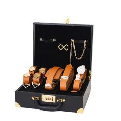 БДСМ-набір LOCKINK Moonlight Treasure Chest, коричнева натуральна шкіра