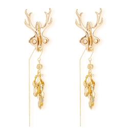 Затискачі для сосків LOCKINK SEVANDA Stag Adjustable Nipple Clamps золотисті зі знімними підвісками