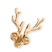 Затискачі для сосків LOCKINK SEVANDA Stag Adjustable Nipple Clamps золотисті зі знімними підвісками