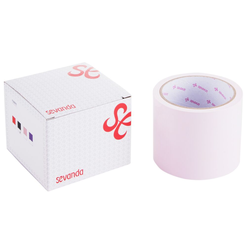 Скотч для бондажа LOCKINK SEVANDA Electrostatic Tape, блідо-рожевий, 16 м