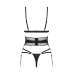 Комплект білизни Obsessive Lobellis 3-pcs set, XL/2XL, чорний