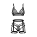 Комплект білизни Obsessive Blomentis 3-pcs, XL/2XL