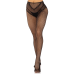 Стрип-колготки сітка Leg Avenue Crotchless Net Tights with Heart Backseam, One Size, чорні