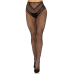 Стрип-колготки сітка Leg Avenue Crotchless Net Tights with Heart Backseam, One Size, чорні