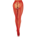 Стрип-колготки Leg Avenue Crotchless Net Tights with Heart Backseam, One Size, червоні, з доступом