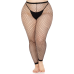 Колготки без стопи Leg Avenue Industrial Net footless tights, 1X/2X, чорні, сітка