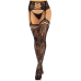 Панчохи Leg Avenue French Rose Backseam Garter Belt Stockings, чорні, One Size