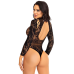 Боди Leg Avenue High Neck Lace Bodysuit, One Size, чорне