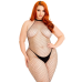 Бодистокінг Leg Avenue Racer Neck, Queen Size, чорний