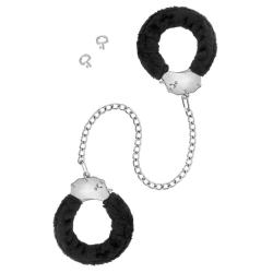 Металеві поножі з хутром Fetish Tentation Adjustable metal and fur ankle cuffs