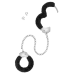 Металеві поножі з хутром Fetish Tentation Adjustable metal and fur ankle cuffs