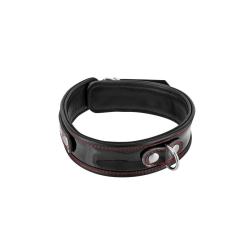 Ошийник зі шкіри Fetish Tentation Premium Patent leather choker з кріпильним кільцем