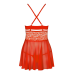 Бебі-долл Obsessive 838-BAB-3 babydoll & thong, 2XL/3XL, червоний