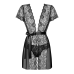 Пеньюар Obsessive Alluria peignoir & thong, L/XL