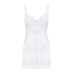 Сорочка Obsessive Amor Blanco underwire chemise & thong з стрингами, L/XL, біла