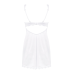 Сорочка Obsessive Amor Blanco underwire chemise & thong з стрингами, L/XL, біла