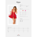 Бебі-долл Obsessive Elianes babydoll & thong, XS/S, червоний