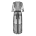 Пеньюар Obsessive Estiqua peignoir, чорний, M/L