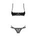 Комплект білизни Obsessive Nutris 2-pcs crotchless, M/L