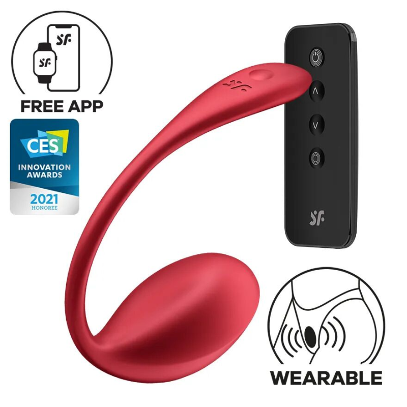 Смарт-віброяйце Satisfyer Shiny Petal Connect App з керуванням зі смартфона та пультом ДУ